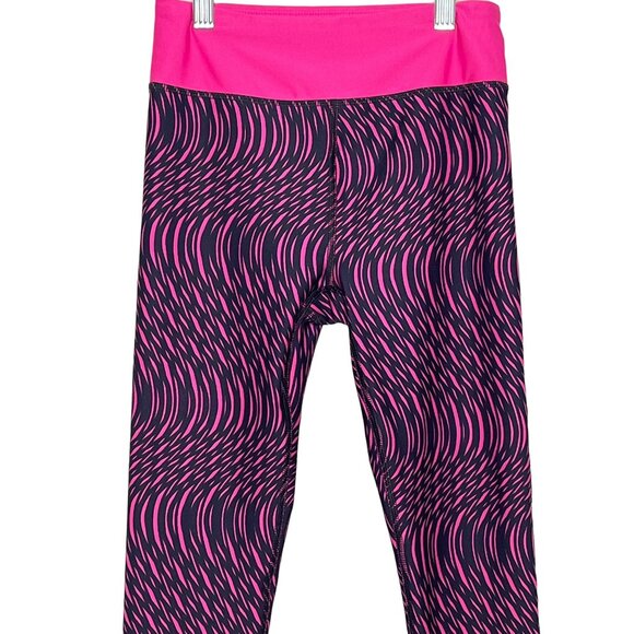 Under Armour XS Pink Black Compression Crop Leggings - Picture 2 of 10